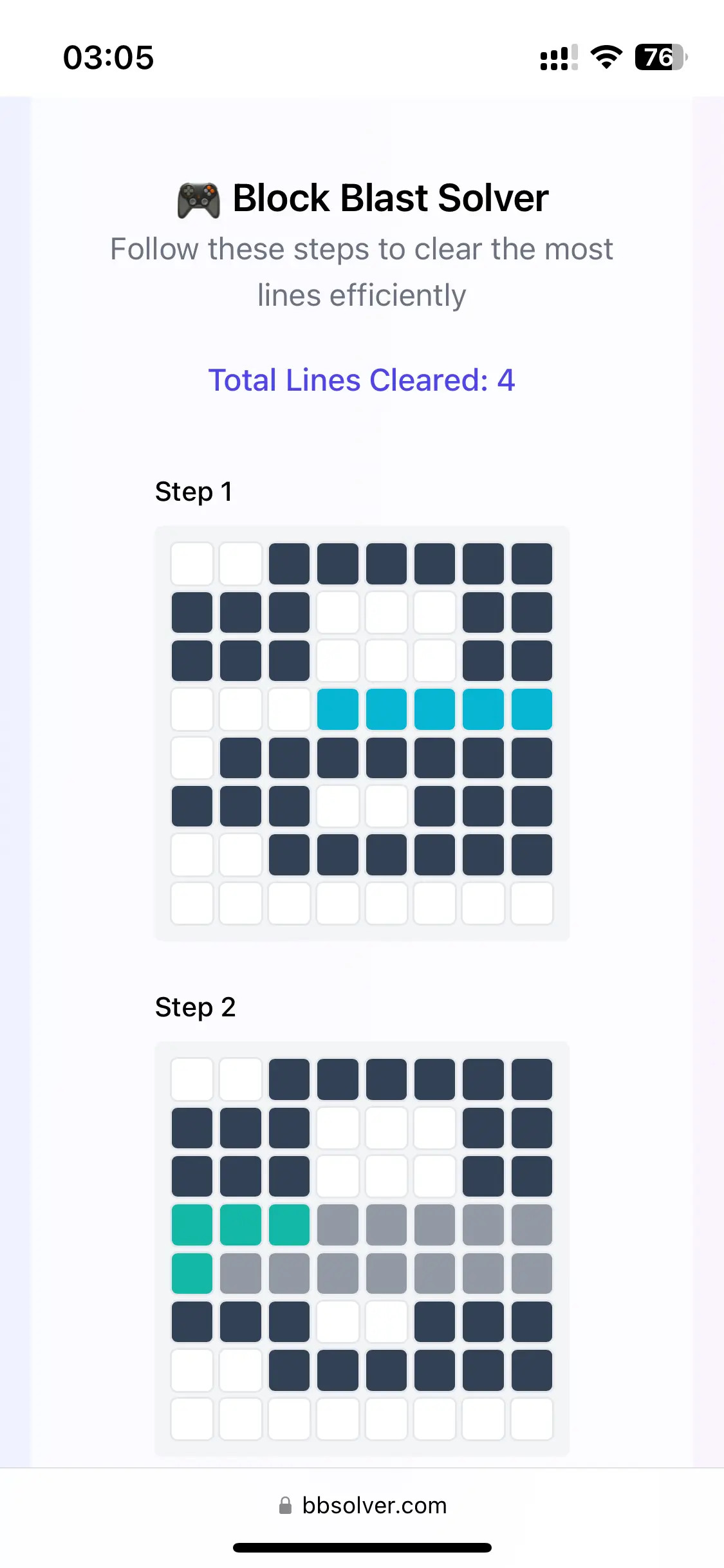 block blast solver step 3 manual